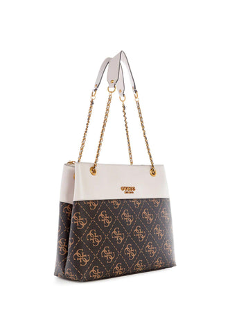 GUESS Berta Borsa Carryall Elite Brown Logo Stone SB868823 - Sandrini Calzature e Abbigliamento