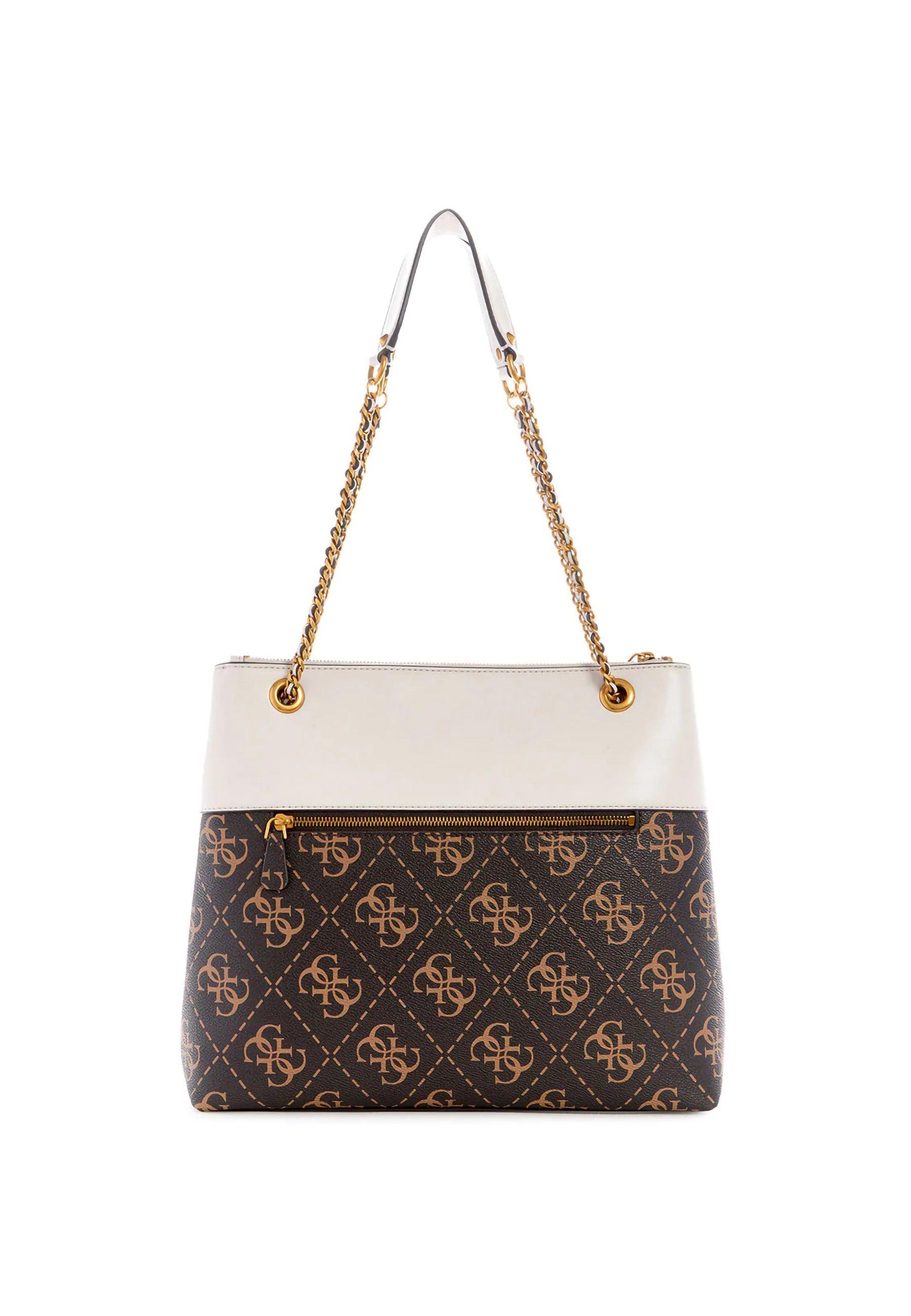 GUESS Berta Borsa Carryall Elite Brown Logo Stone SB868823 - Sandrini Calzature e Abbigliamento