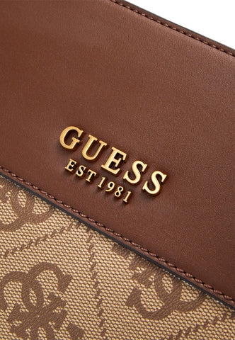 GUESS Berta Borsa Carryall Elite Latte Logo Brown BB868823 - Sandrini Calzature e Abbigliamento