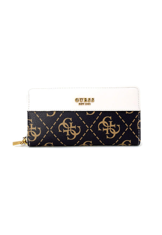 GUESS Berta Cheque Portafoglio Donna Brown Logo Stone SB868863 - Sandrini Calzature e Abbigliamento