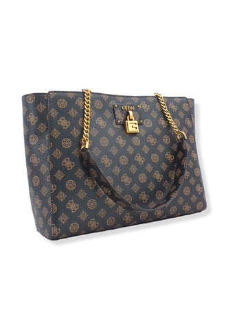 GUESS Borsa Centre Stage Marrone Mocha Logo PB850423 - Sandrini Calzature e Abbigliamento