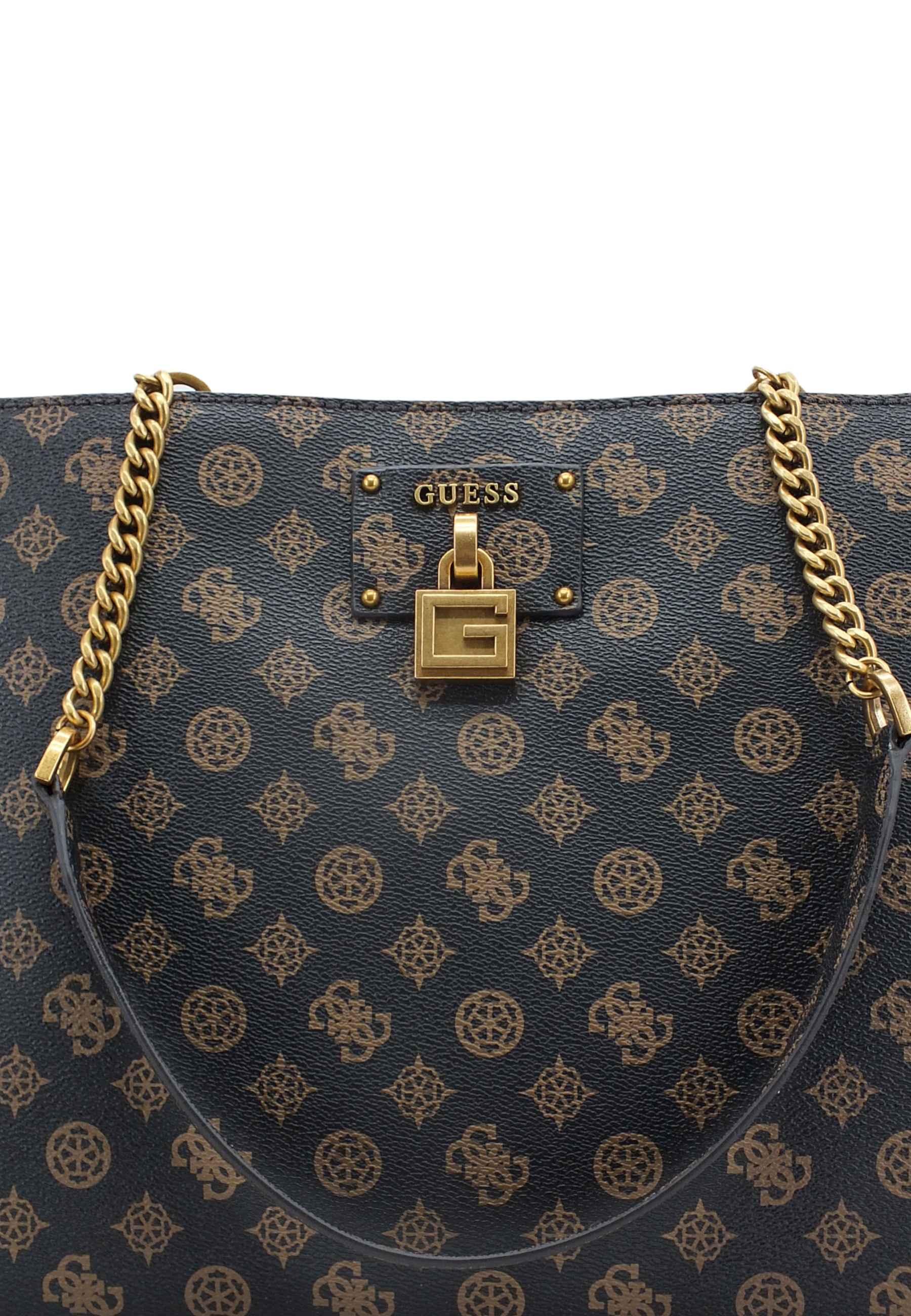 GUESS Borsa Centre Stage Marrone Mocha Logo PB850423 - Sandrini Calzature e Abbigliamento