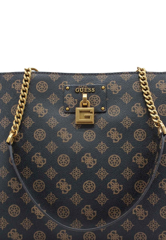 GUESS Borsa Centre Stage Marrone Mocha Logo PB850423 - Sandrini Calzature e Abbigliamento