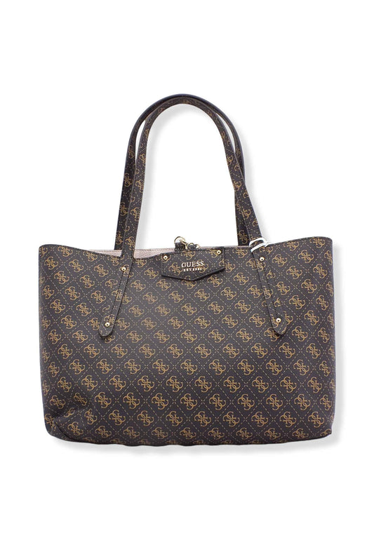 GUESS Borsa Con Pochette Eco Brenton Brown Logo ESG839023 - Sandrini Calzature e Abbigliamento
