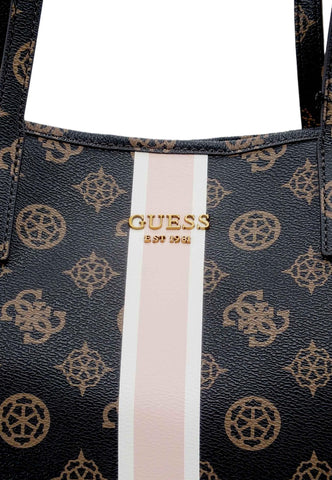 GUESS Borsa Con Pochette Vikky Tote Marrone Mocha Logo BP699523 - Sandrini Calzature e Abbigliamento
