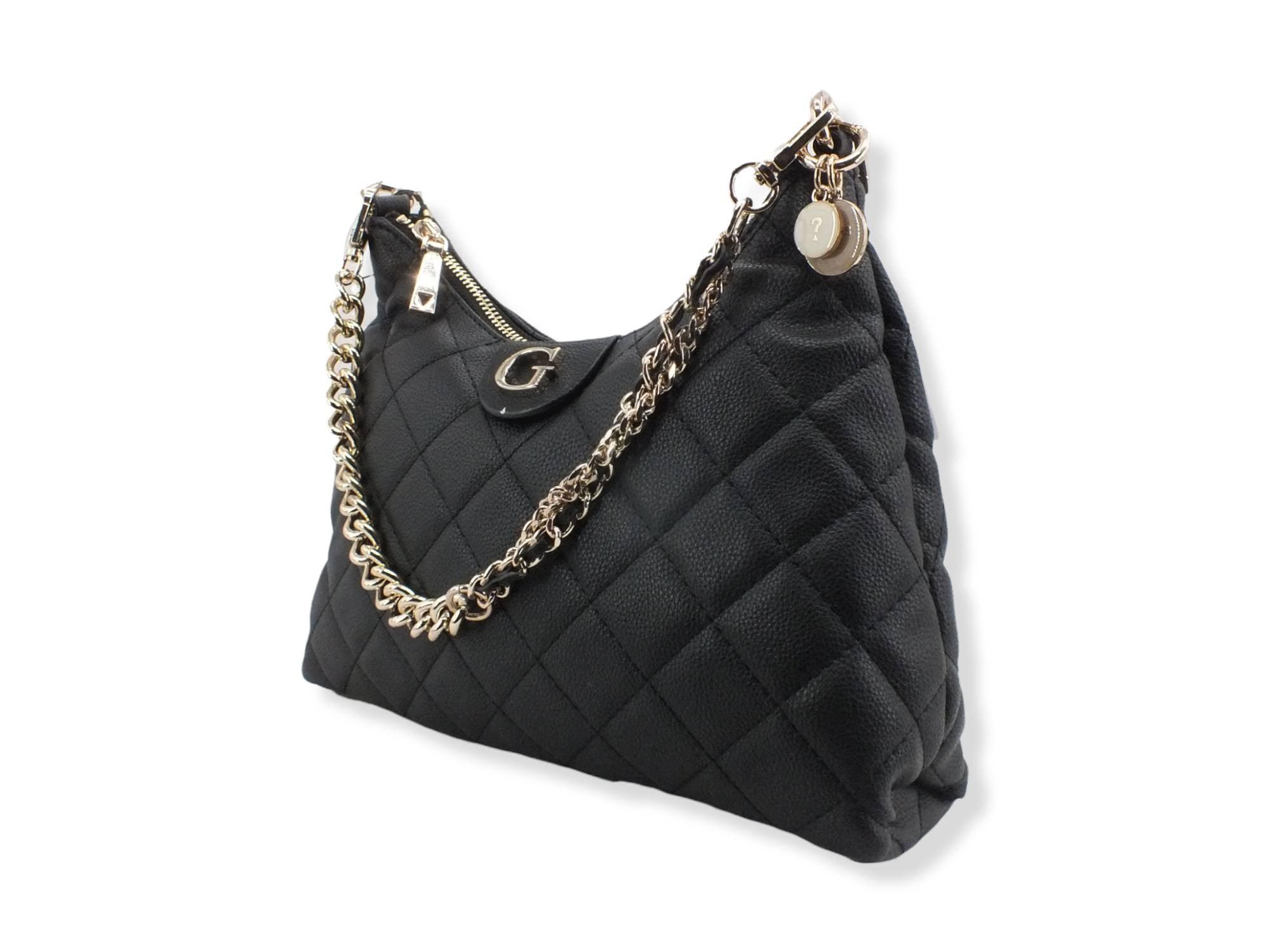 GUESS Borsa Gillian Hobo Quilted Black QG839402 - Sandrini Calzature e Abbigliamento