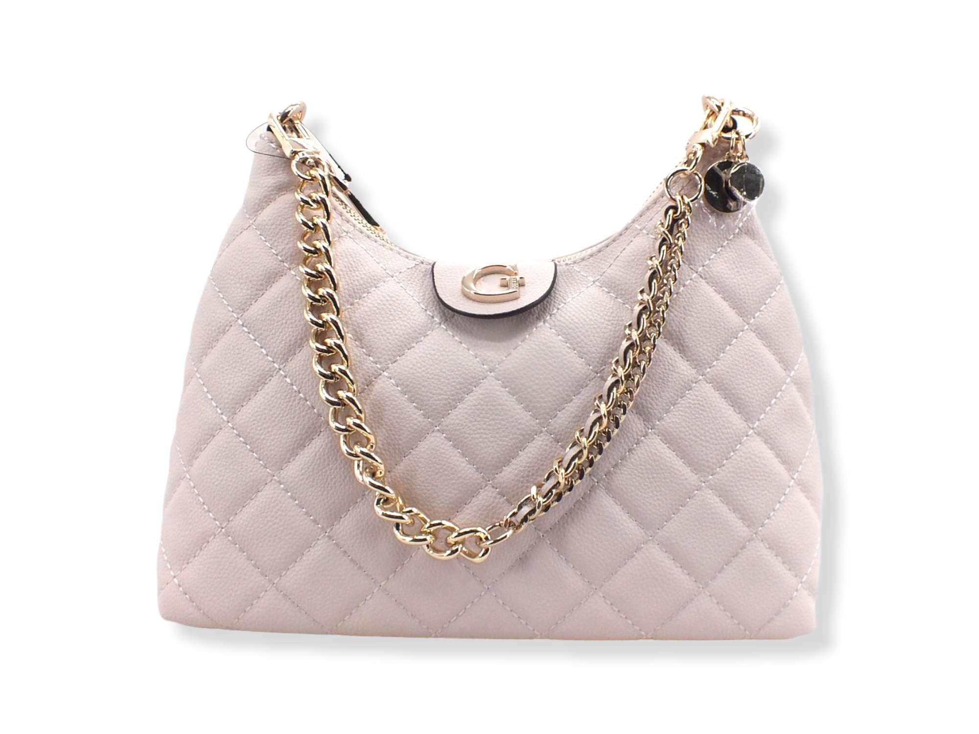 GUESS Borsa Gillian Hobo Quilted Grigio Stone QG839402 - Sandrini Calzature e Abbigliamento