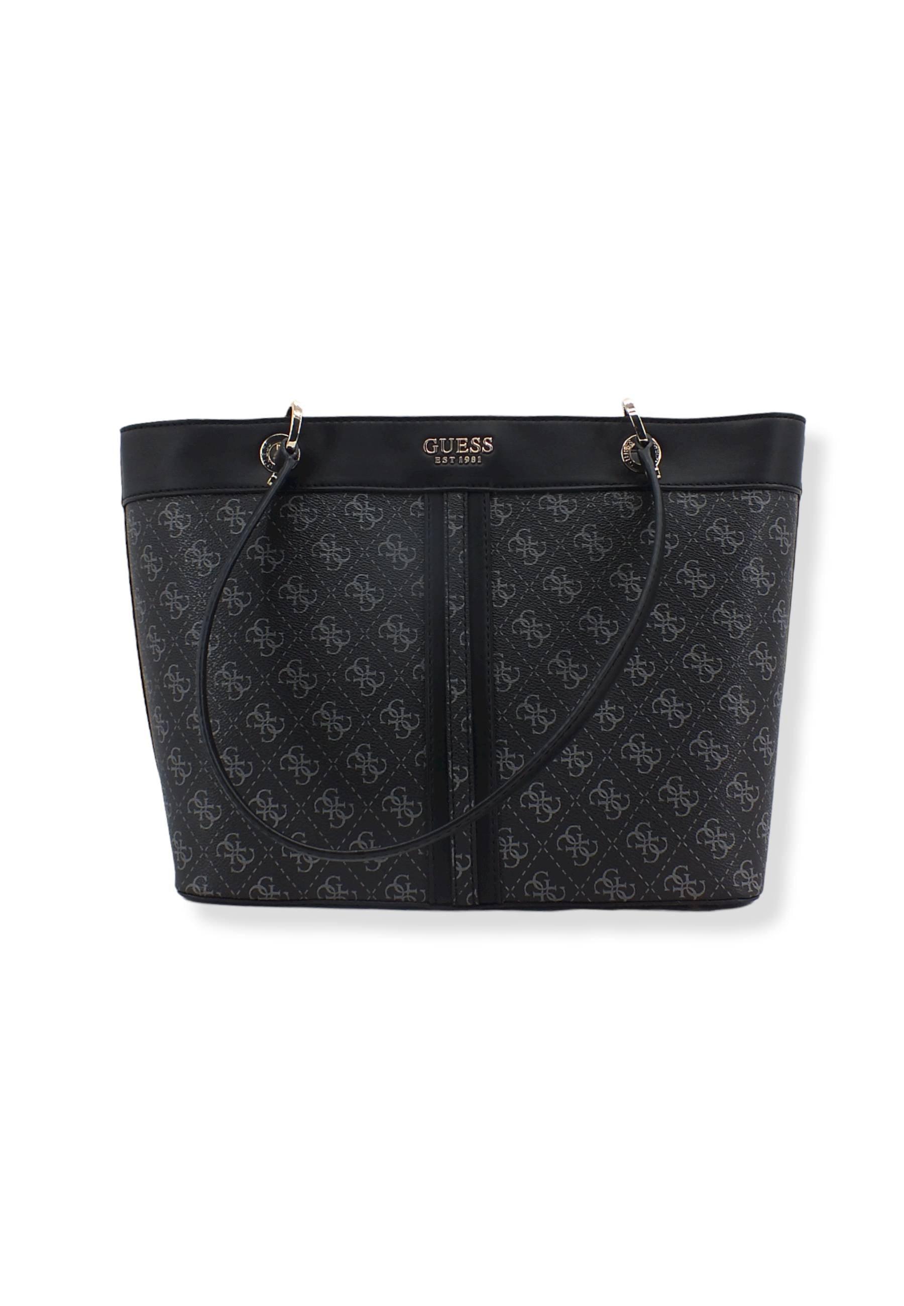 GUESS Borsa Noelle Tote Elite Grigia Coal Multi KG787923 - Sandrini Calzature e Abbigliamento