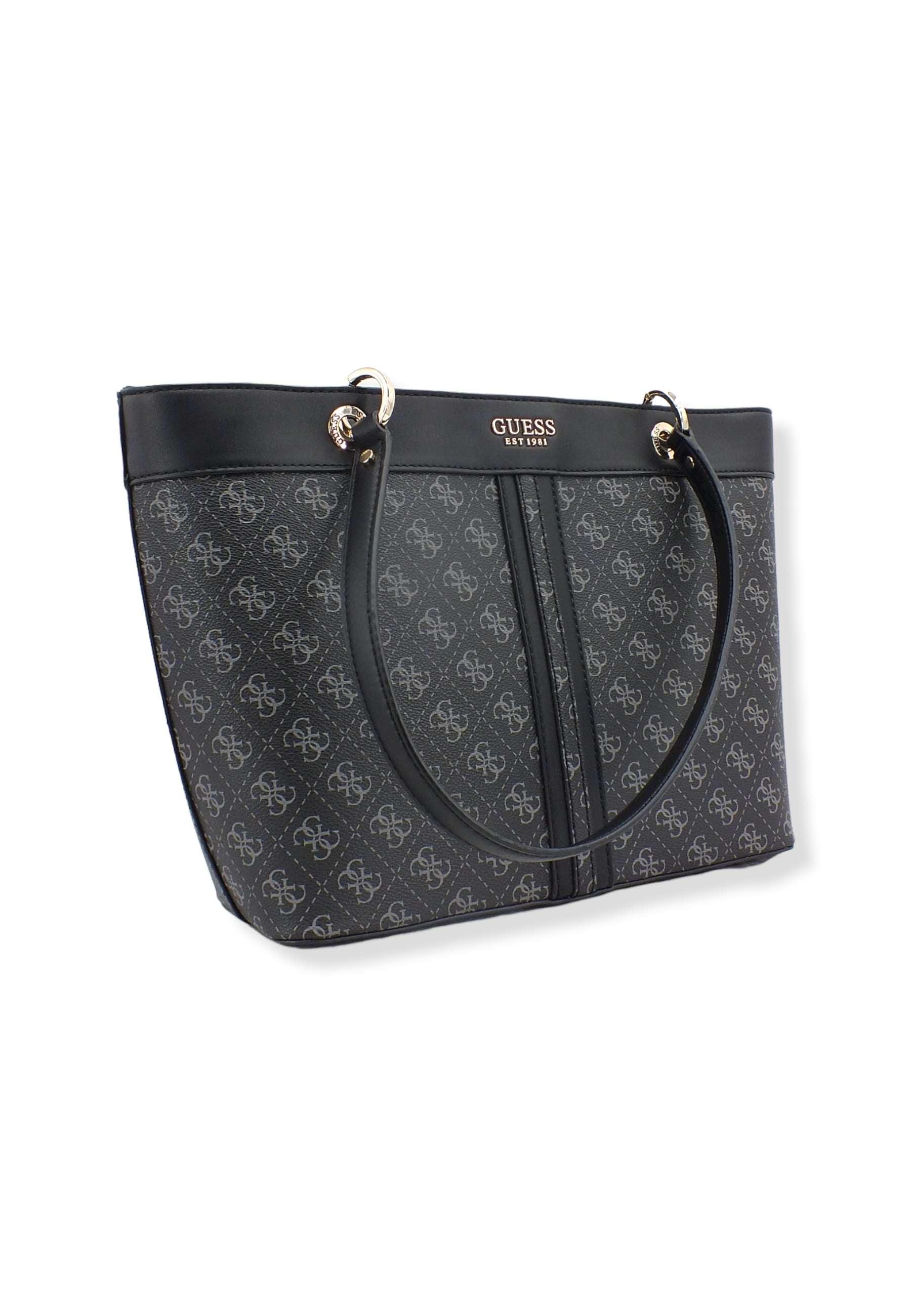 GUESS Borsa Noelle Tote Elite Grigia Coal Multi KG787923 - Sandrini Calzature e Abbigliamento