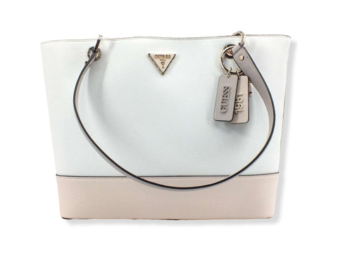 GUESS Borsa Noelle Tote Elite Logo Bicolor White Multi ZG787923 - Sandrini Calzature e Abbigliamento