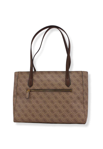 GUESS Borsa Rossana Socety Marrone Latte Logo Shell SB855123 - Sandrini Calzature e Abbigliamento