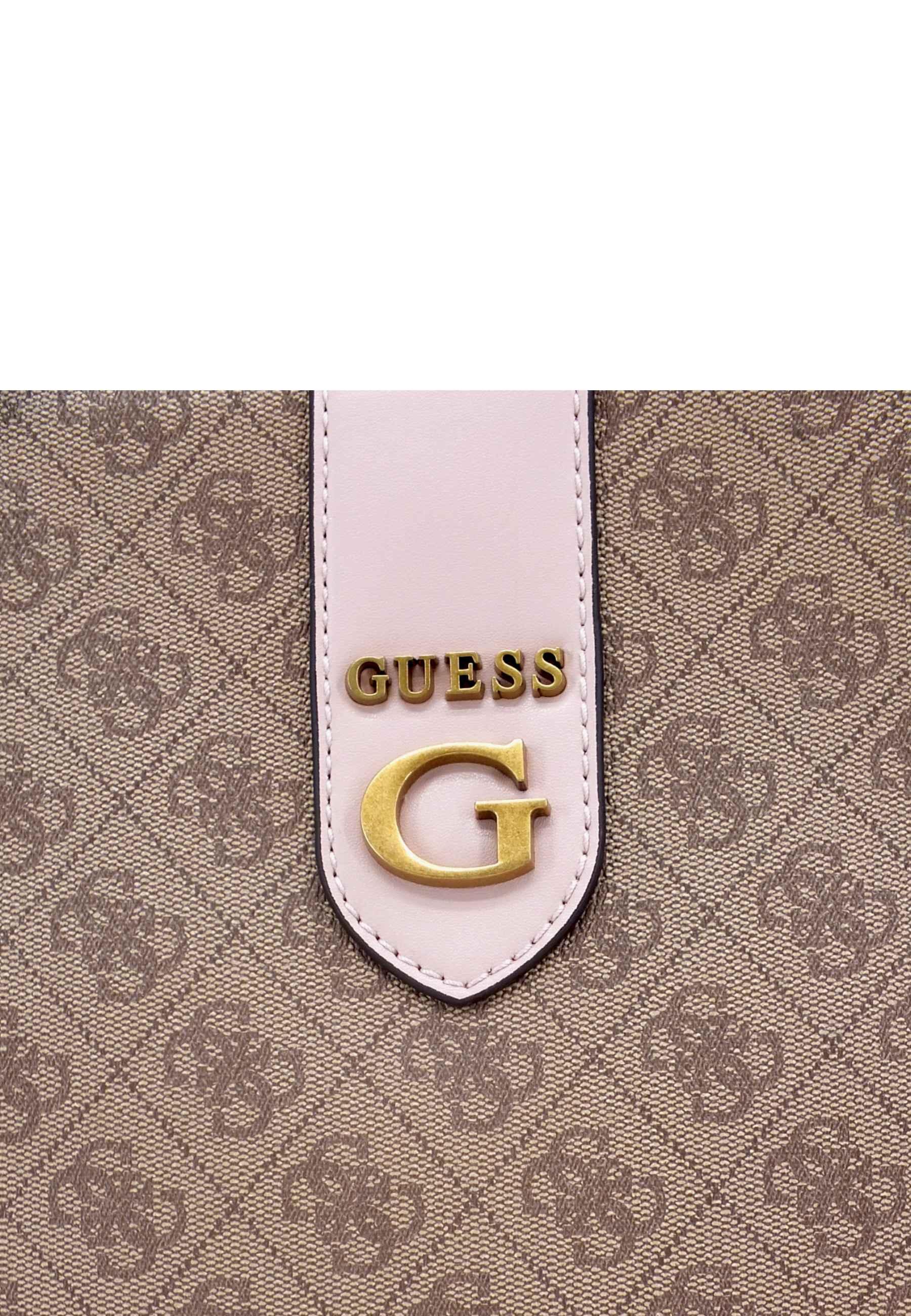 GUESS Borsa Rossana Socety Marrone Latte Logo Shell SB855123 - Sandrini Calzature e Abbigliamento