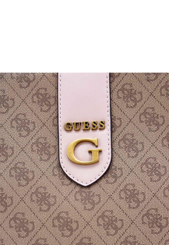 GUESS Borsa Rossana Socety Marrone Latte Logo Shell SB855123 - Sandrini Calzature e Abbigliamento