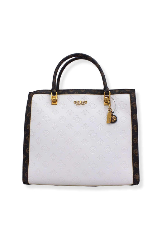 GUESS Borsa Tracolla Abey Tote White Logo Multi PB855823 - Sandrini Calzature e Abbigliamento