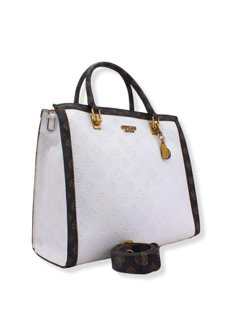 GUESS Borsa Tracolla Abey Tote White Logo Multi PB855823 - Sandrini Calzature e Abbigliamento