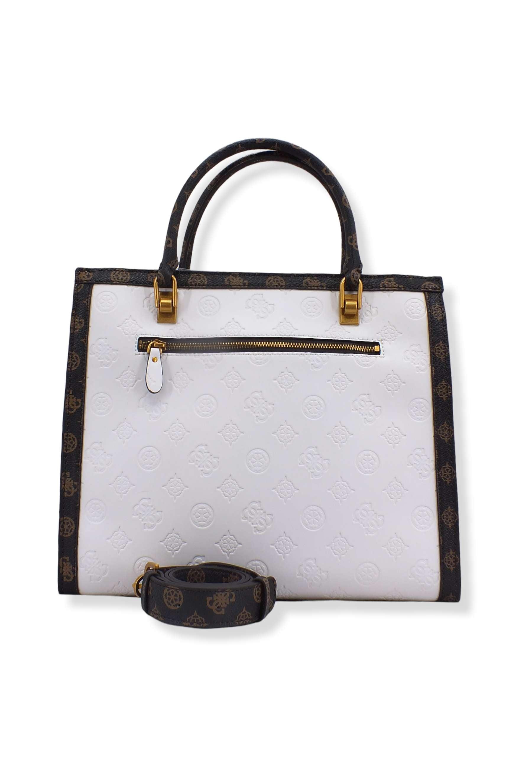 GUESS Borsa Tracolla Abey Tote White Logo Multi PB855823 - Sandrini Calzature e Abbigliamento