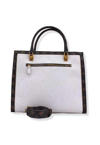 GUESS Borsa Tracolla Abey Tote White Logo Multi PB855823 - Sandrini Calzature e Abbigliamento