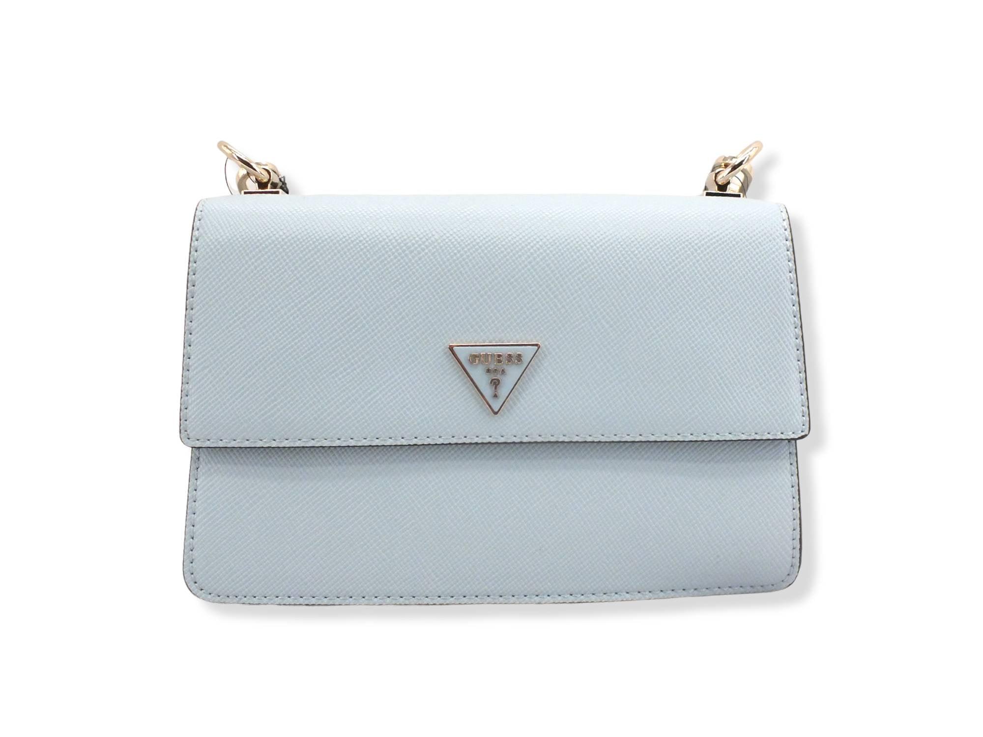 GUESS Borsa Tracolla Alexie Crossbody Flap Azzurro Pale Cloud VG841619 - Sandrini Calzature e Abbigliamento