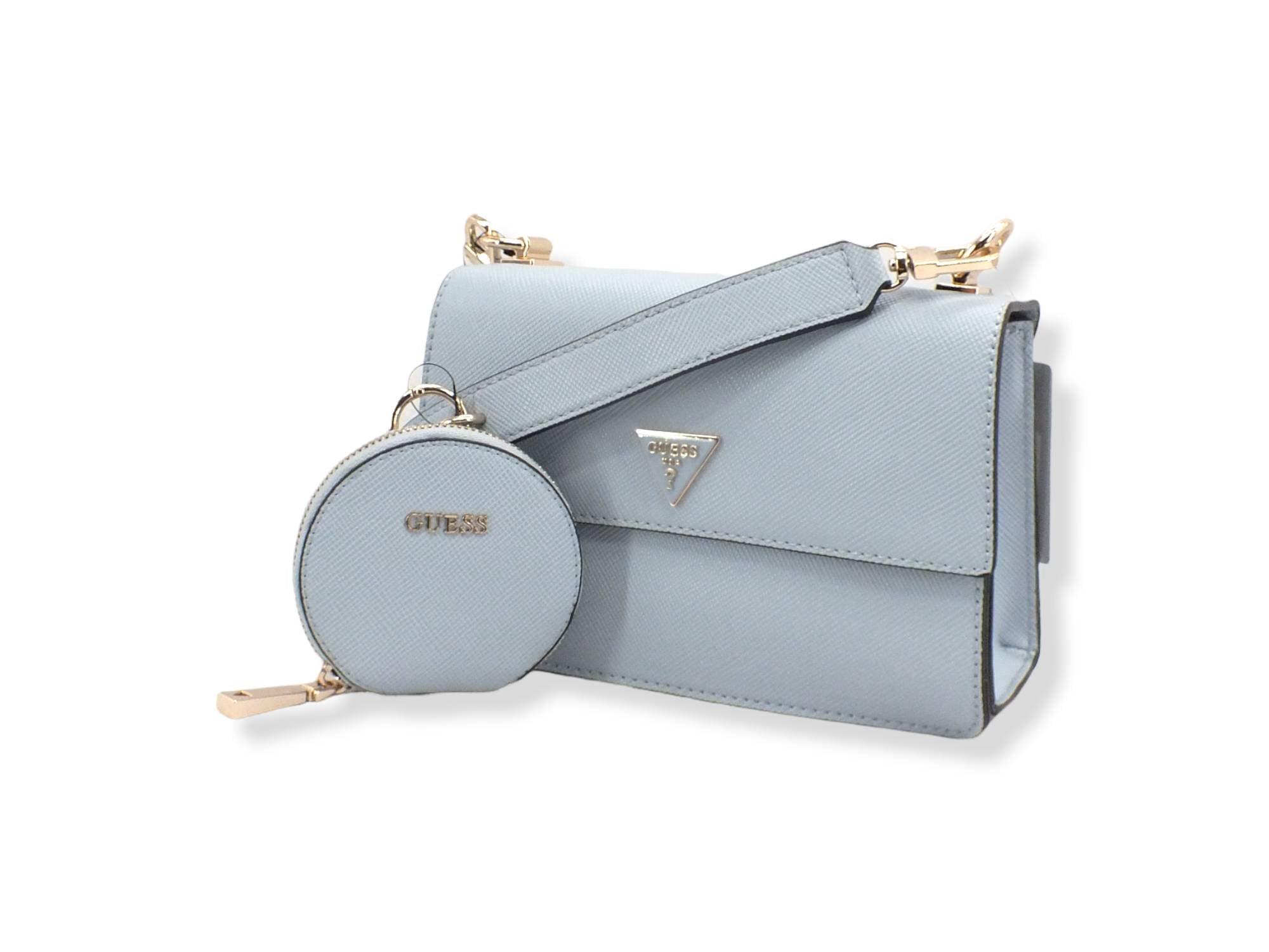 GUESS Borsa Tracolla Alexie Crossbody Flap Azzurro Pale Cloud VG841619 - Sandrini Calzature e Abbigliamento