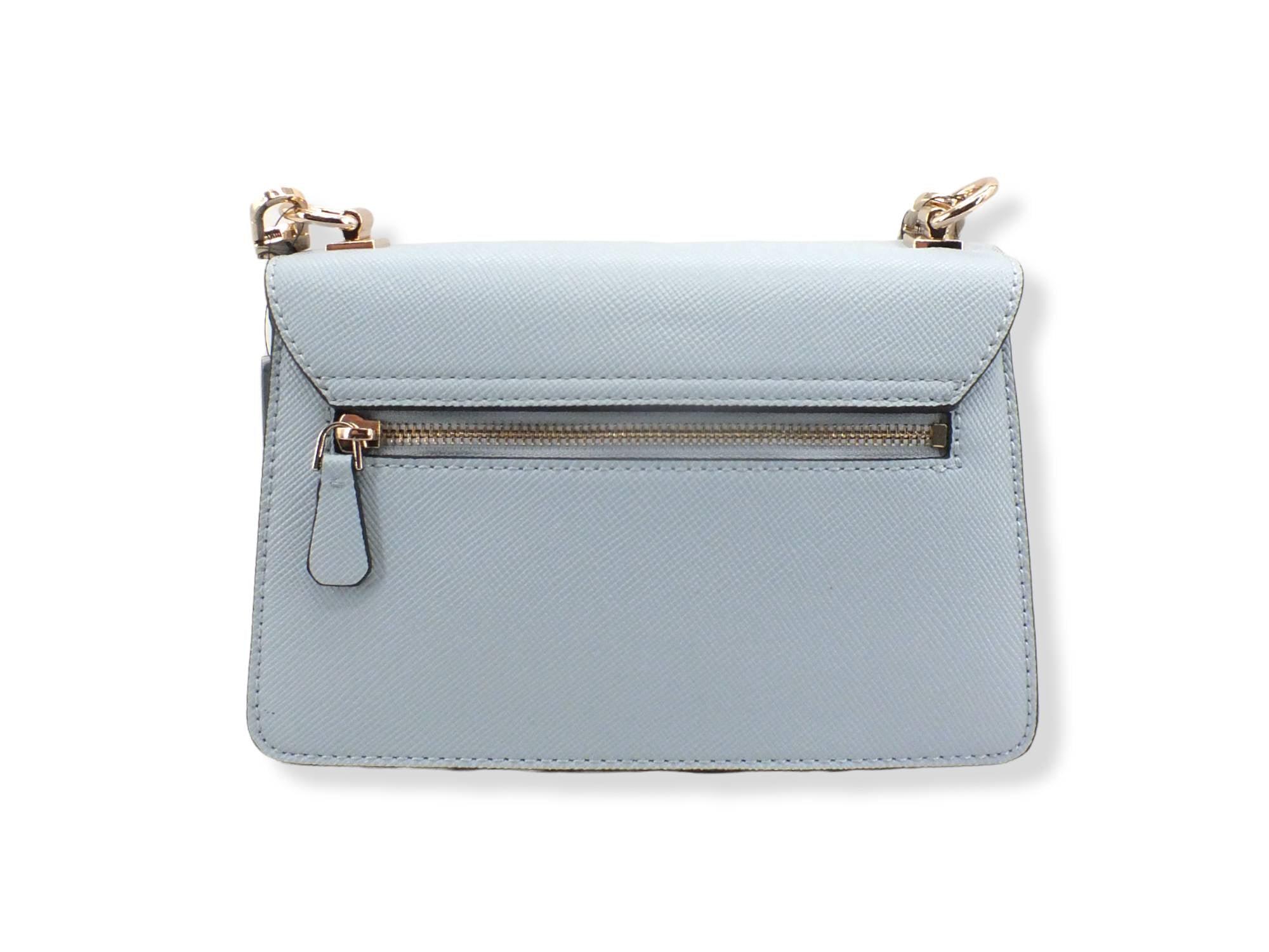 GUESS Borsa Tracolla Alexie Crossbody Flap Azzurro Pale Cloud VG841619 - Sandrini Calzature e Abbigliamento