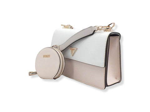 GUESS Borsa Tracolla Alexie Crossbody Flap White Multi VG841619 - Sandrini Calzature e Abbigliamento