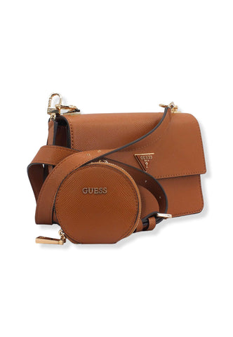 GUESS Borsa Tracolla Alexie Crossbody Marrone Light Cognac VG841619 - Sandrini Calzature e Abbigliamento