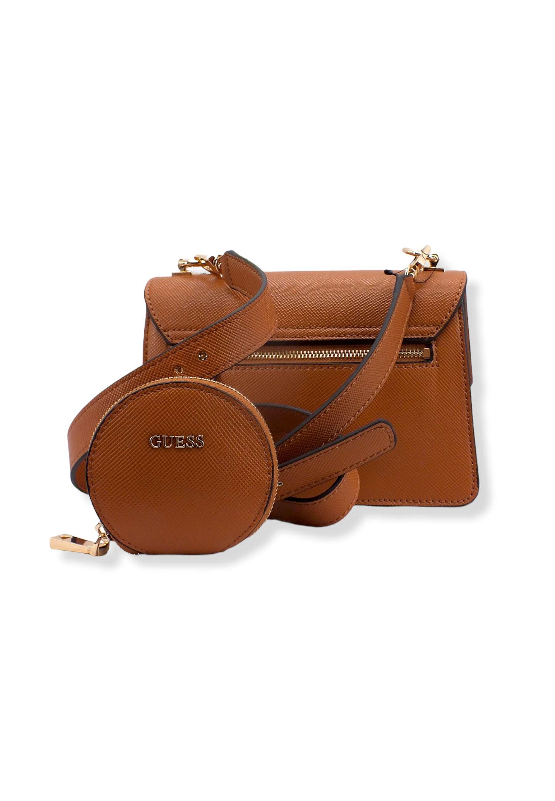 GUESS Borsa Tracolla Alexie Crossbody Marrone Light Cognac VG841619 - Sandrini Calzature e Abbigliamento
