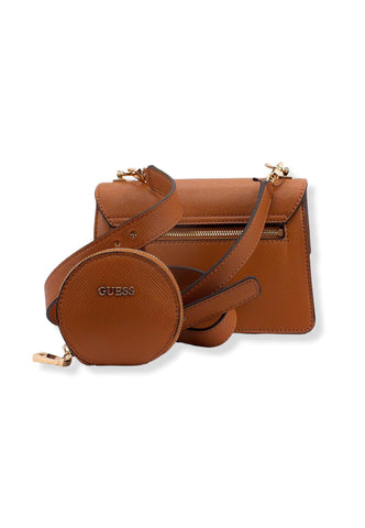 GUESS Borsa Tracolla Alexie Crossbody Marrone Light Cognac VG841619 - Sandrini Calzature e Abbigliamento