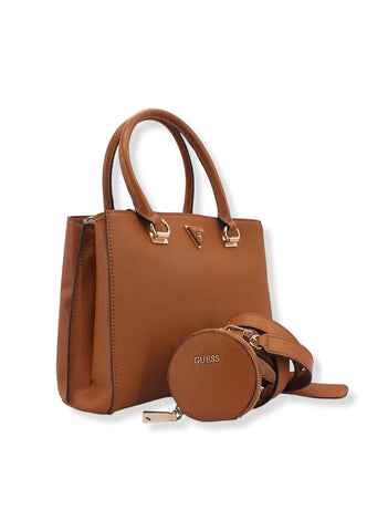 GUESS Borsa Tracolla Alexie Girlfriend Marrone Light Cognac VG841606 - Sandrini Calzature e Abbigliamento