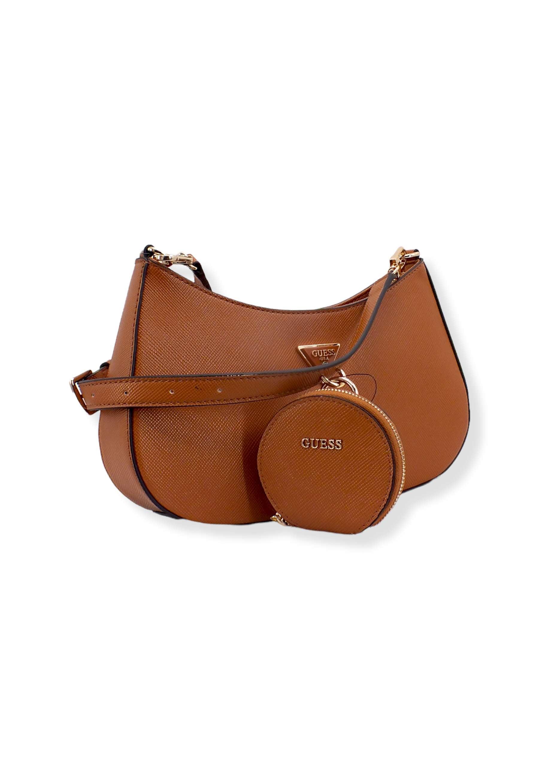 GUESS Borsa Tracolla Alexie Sholder Bag Marrone Light Cognac VG841618 - Sandrini Calzature e Abbigliamento
