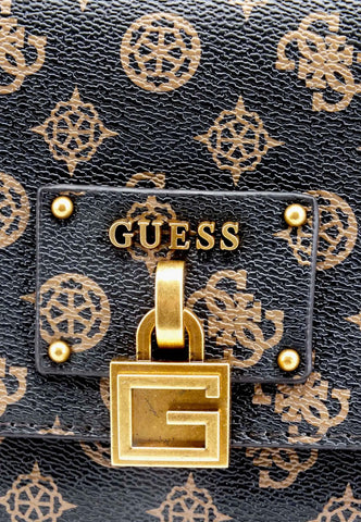 GUESS Borsa Tracolla Centre Stage Crossbody Marrone Mocha Logo PB850478 - Sandrini Calzature e Abbigliamento