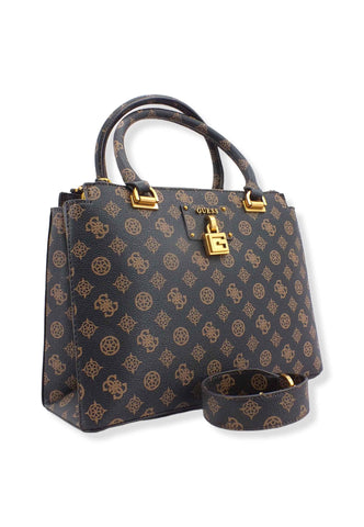 GUESS Borsa Tracolla Centre Stage Marrone Mocha Logo PB850406 - Sandrini Calzature e Abbigliamento