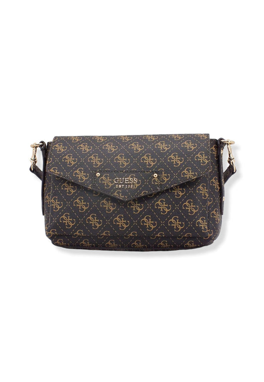 GUESS Borsa Tracolla Eco Brenton Brown Logo ESG839019 - Sandrini Calzature e Abbigliamento