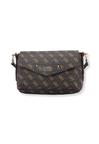 GUESS Borsa Tracolla Eco Brenton Brown Logo ESG839019 - Sandrini Calzature e Abbigliamento