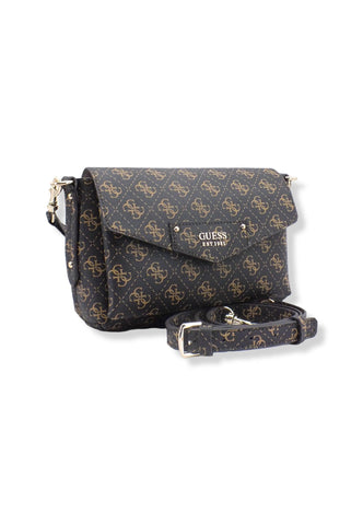 GUESS Borsa Tracolla Eco Brenton Brown Logo ESG839019 - Sandrini Calzature e Abbigliamento