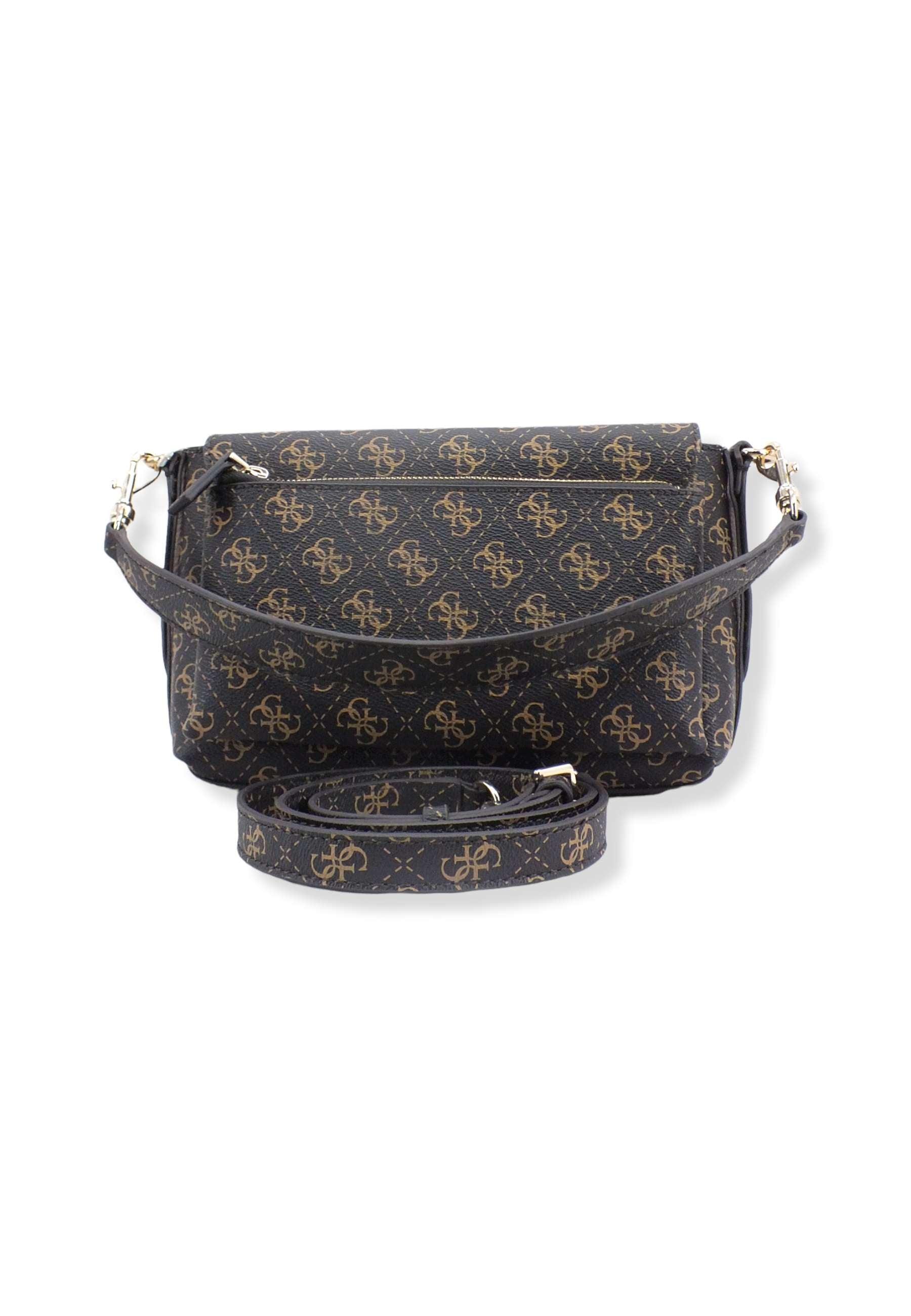GUESS Borsa Tracolla Eco Brenton Brown Logo ESG839019 - Sandrini Calzature e Abbigliamento