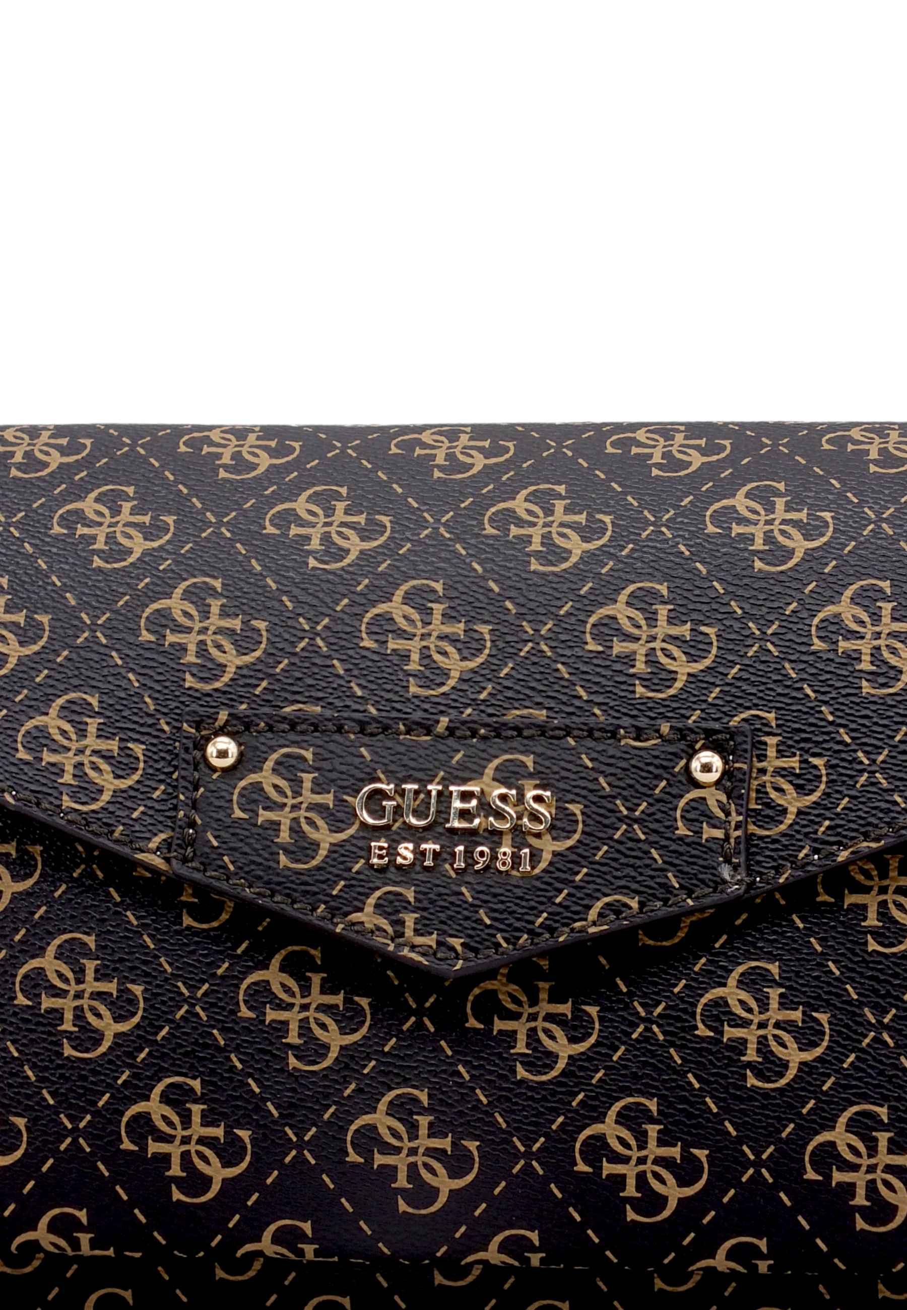 GUESS Borsa Tracolla Eco Brenton Brown Logo ESG839019 - Sandrini Calzature e Abbigliamento
