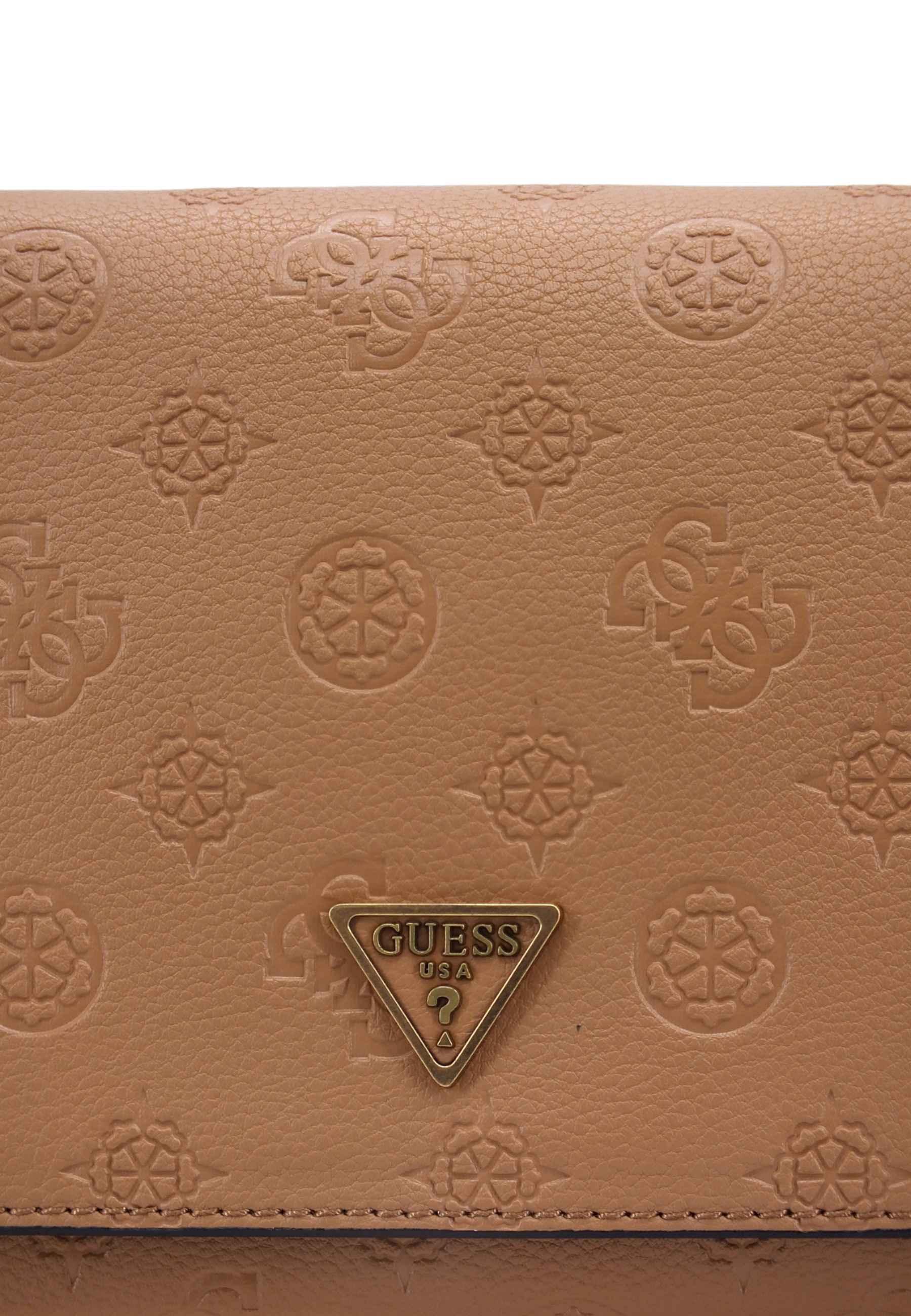 GUESS Borsa Tracolla Helania Crossbody Marrone Caramel PB840321 - Sandrini Calzature e Abbigliamento