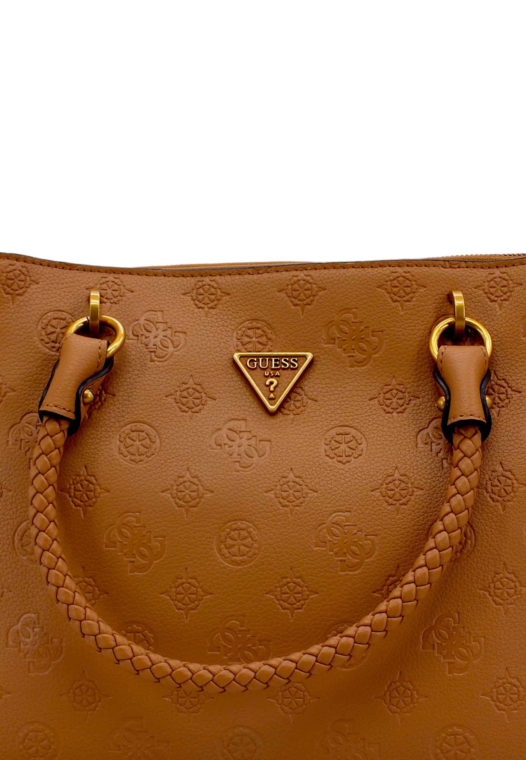 GUESS Borsa Tracolla Helania Socety Marrone Caramel PB840310 - Sandrini Calzature e Abbigliamento