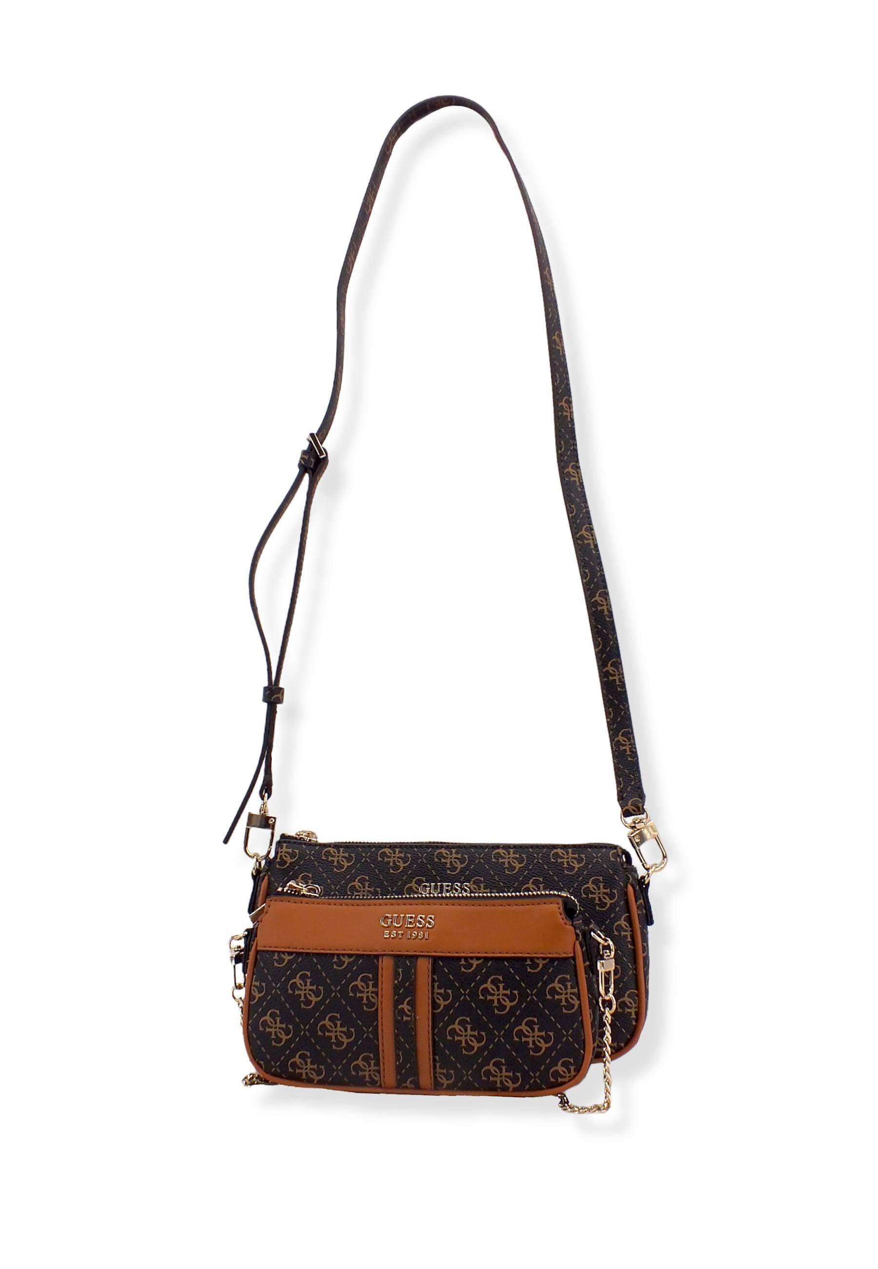 GUESS Borsa Tracolla Kasinta Mini Brown Cognac SG840570 - Sandrini Calzature e Abbigliamento