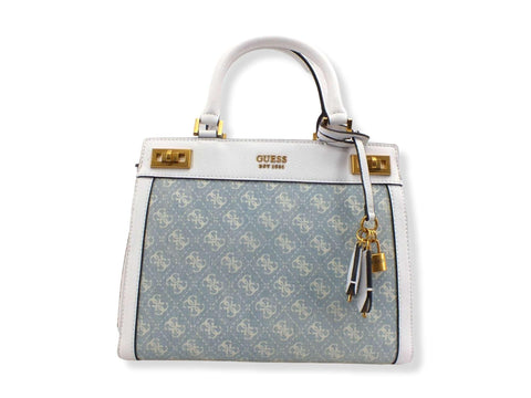 GUESS Borsa Tracolla Katey Bicolor Azzurro Denim Logo XA787026 - Sandrini Calzature e Abbigliamento