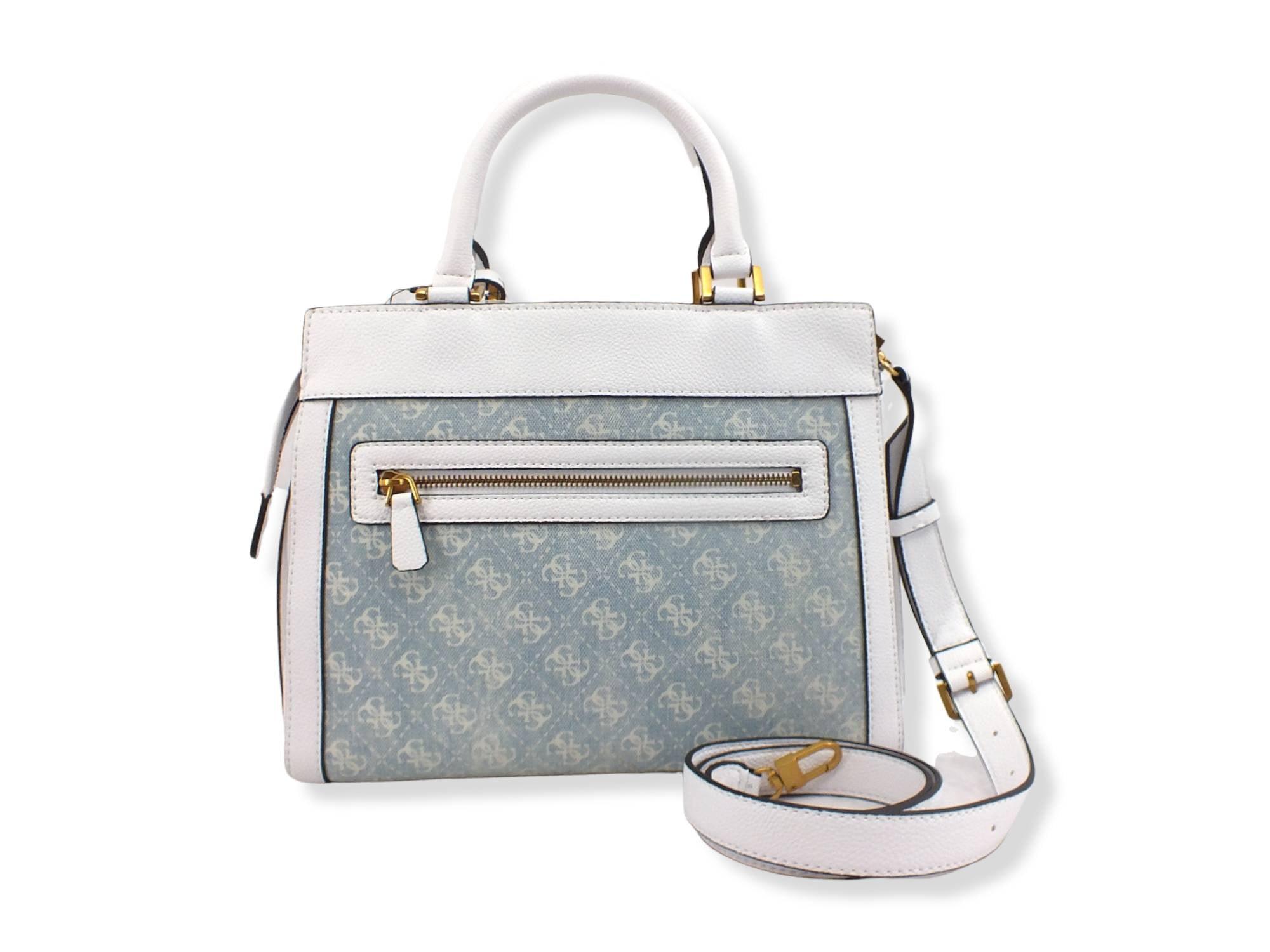 GUESS Borsa Tracolla Katey Bicolor Azzurro Denim Logo XA787026 - Sandrini Calzature e Abbigliamento