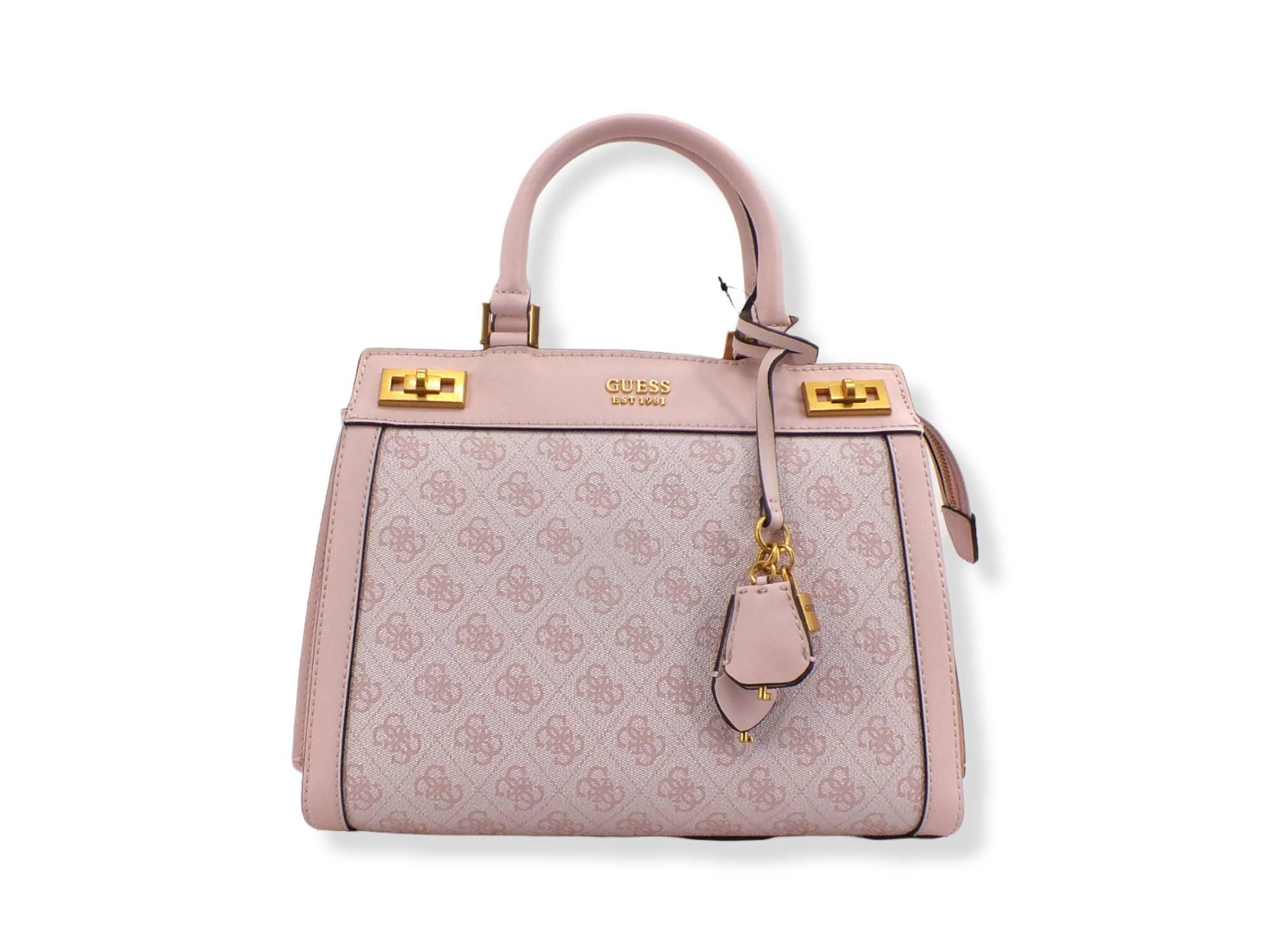 GUESS Borsa Tracolla Katey Bicolor Light Rose Logo XA787026 - Sandrini Calzature e Abbigliamento