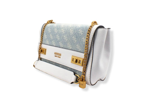 GUESS Borsa Tracolla Katy Azzurro Denim Logo DA787019 - Sandrini Calzature e Abbigliamento