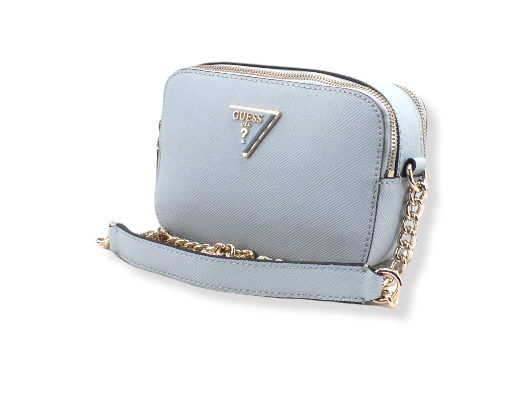 GUESS Borsa Tracolla Noelle Crossbody Camera Double Azzurro Pale Cloud ZG787914 - Sandrini Calzature e Abbigliamento