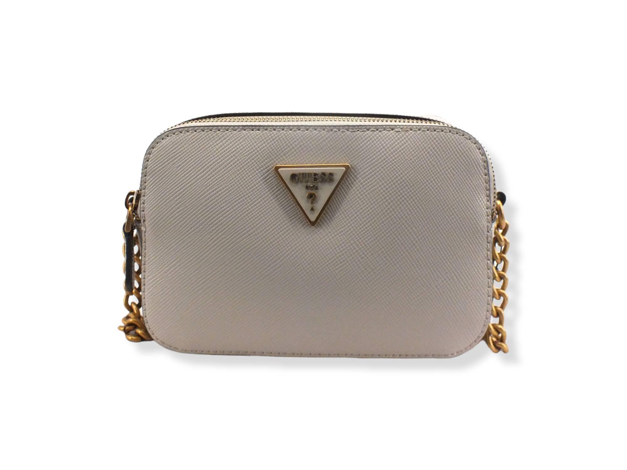 GUESS Borsa Tracolla Noelle Crossbody Camera Double Grigio Stone ZB787914 - Sandrini Calzature e Abbigliamento