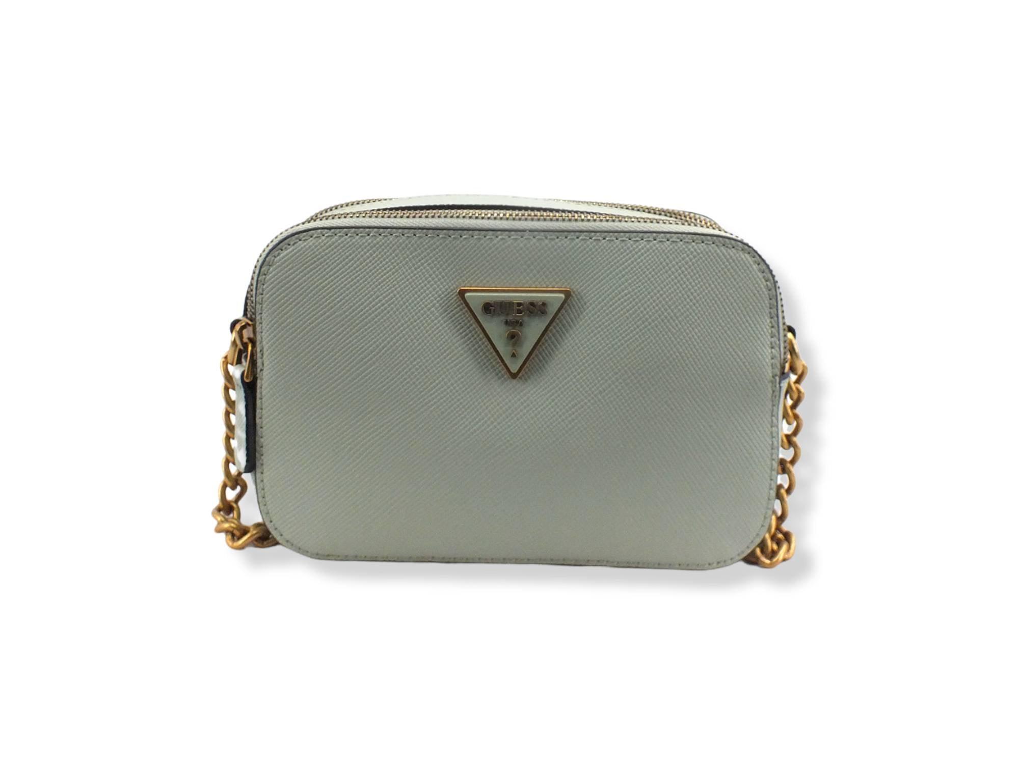 GUESS Borsa Tracolla Noelle Crossbody Camera Double Verde Sage ZB787914 - Sandrini Calzature e Abbigliamento