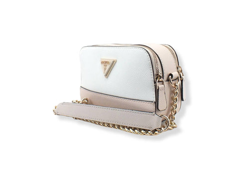 GUESS Borsa Tracolla Noelle Crossbody Camera Double White Multi ZG787914 - Sandrini Calzature e Abbigliamento