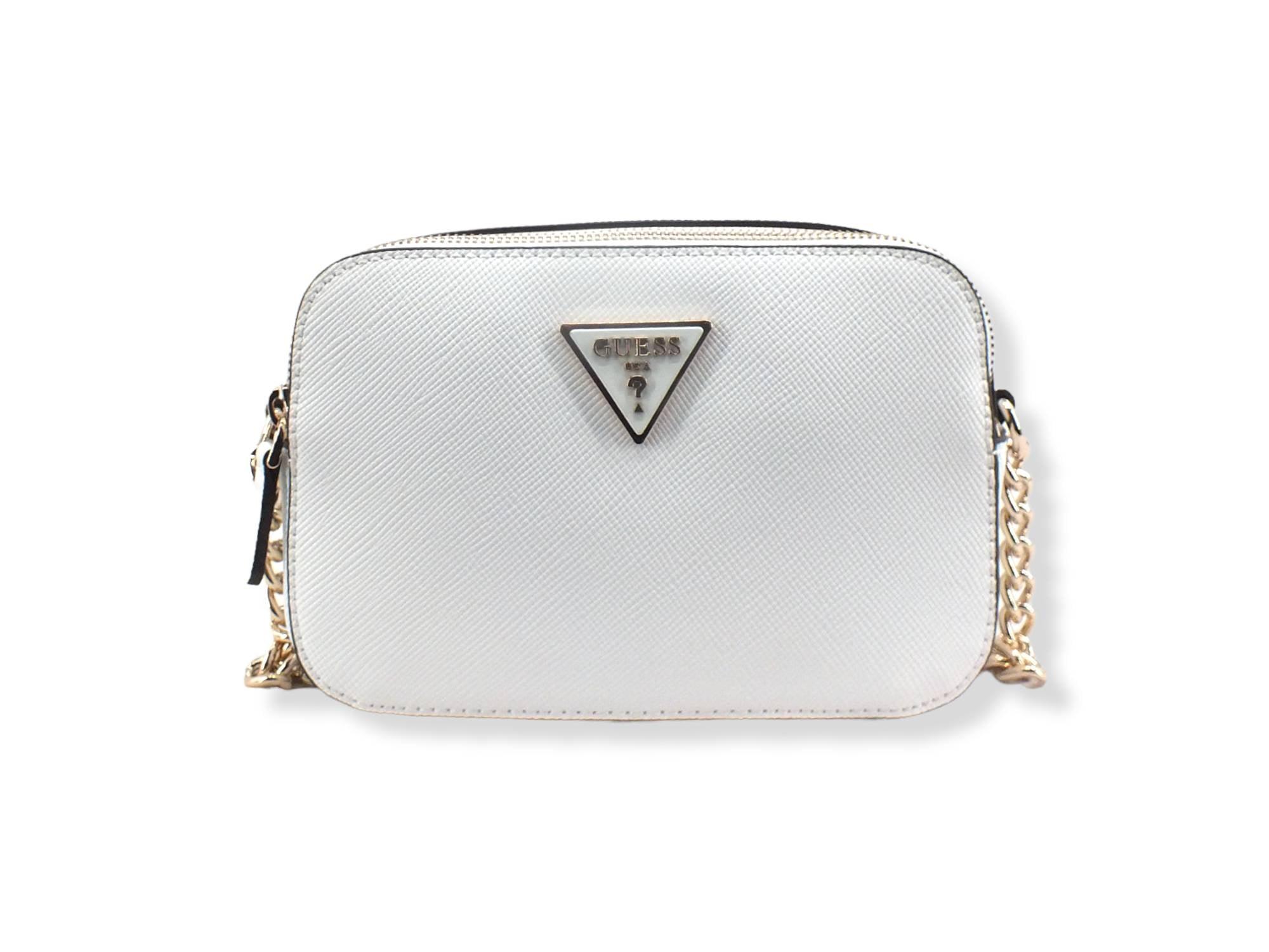 GUESS Borsa Tracolla Noelle Crossbody Camera Double White ZG787914 - Sandrini Calzature e Abbigliamento