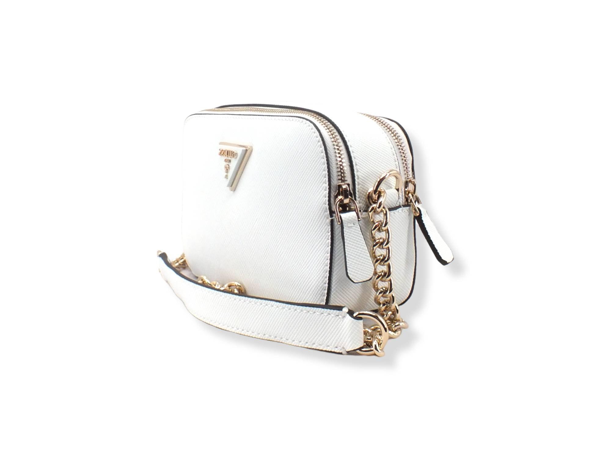 GUESS Borsa Tracolla Noelle Crossbody Camera Double White ZG787914 - Sandrini Calzature e Abbigliamento